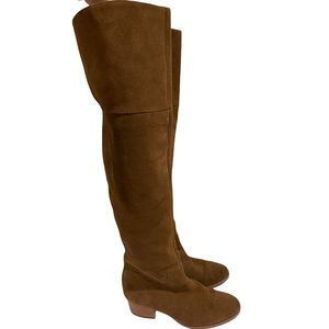 Ralph Lauren Suede Leather Over Knee Calf Winter Riding Boots